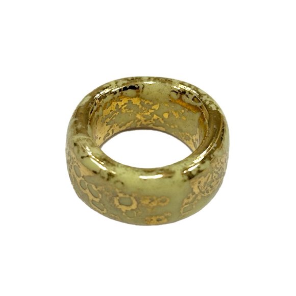 Handmade Black & White Porcelain Ring 💛 - Picture 3 of 4